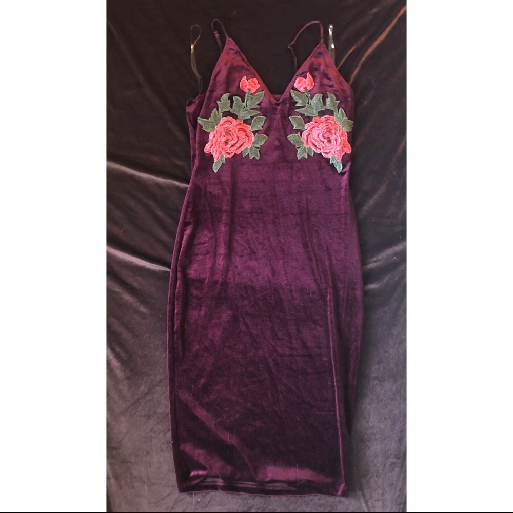 Velvet bodycon dress